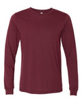 BELLA + CANVAS 3501CVC Heather CVC Long Sleeve Tee - Heather Cardinal - front