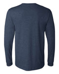 BELLA + CANVAS 3501CVC Heather CVC Long Sleeve Tee - Heather Navy - back