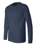 BELLA + CANVAS 3501CVC Heather CVC Long Sleeve Tee - Heather Navy - side