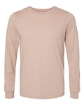 BELLA + CANVAS 3501CVC Heather CVC Long Sleeve Tee - Heather Pink Gravel - front