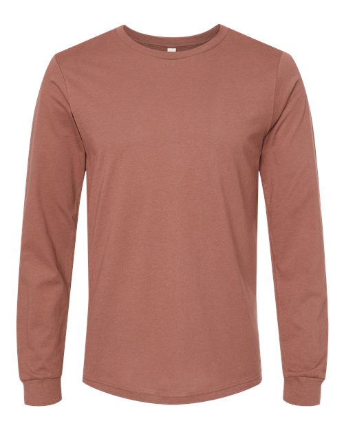 Bella+Canvas 3501 Unisex Jersey Long Sleeve Tee - Chestnut - front