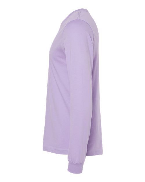 Bella+Canvas 3501 Unisex Jersey Long Sleeve Tee - Dark Lavender - side