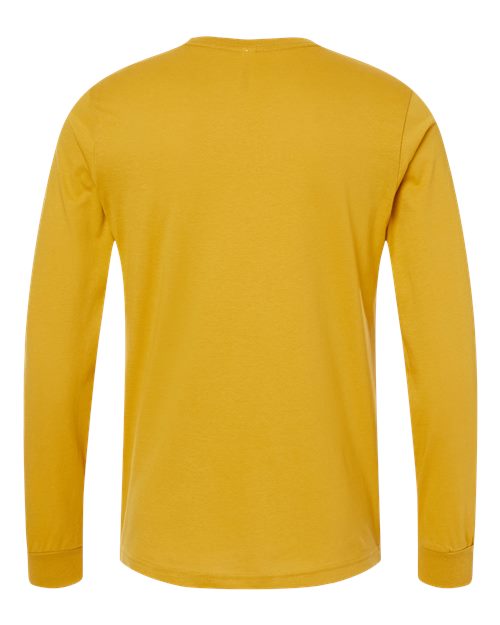 Bella+Canvas 3501 Unisex Jersey Long Sleeve Tee - Mustard - back