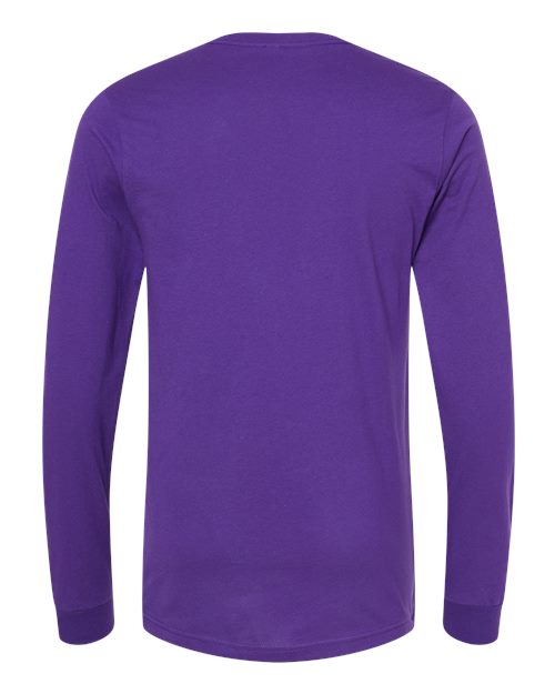 Bella+Canvas 3501 Unisex Jersey Long Sleeve Tee - Team Purple - back
