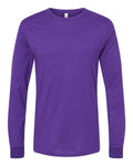 Bella+Canvas 3501 Unisex Jersey Long Sleeve Tee - Team Purple - flat front