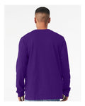 Bella+Canvas 3501 Unisex Jersey Long Sleeve Tee - Team Purple - model back