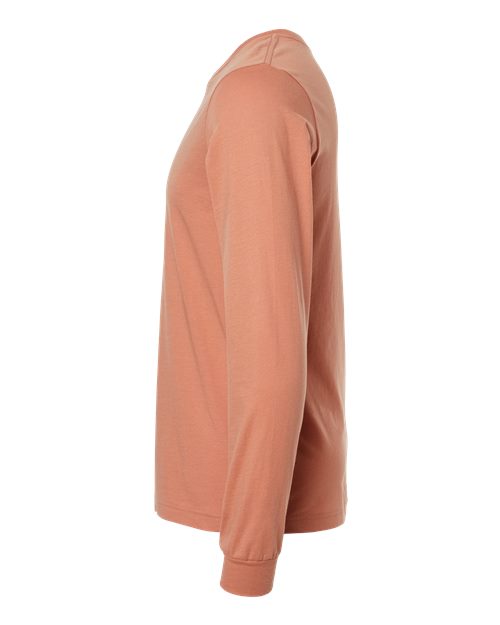 Bella+Canvas 3501 Unisex Jersey Long Sleeve Tee - Terracotta - side