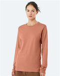Bella+Canvas 3501 Unisex Jersey Long Sleeve Tee - Terracotta - model front