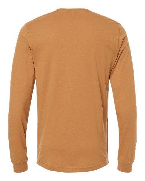 Bella+Canvas 3501 Unisex Jersey Long Sleeve Tee - Toast - back