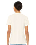 BELLA + CANVAS 6413 Women’s Relaxed Fit Triblend Tee - Solid Natural Triblend - model back