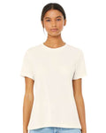 BELLA + CANVAS 6413 Women’s Relaxed Fit Triblend Tee - Solid Natural Triblend - model front