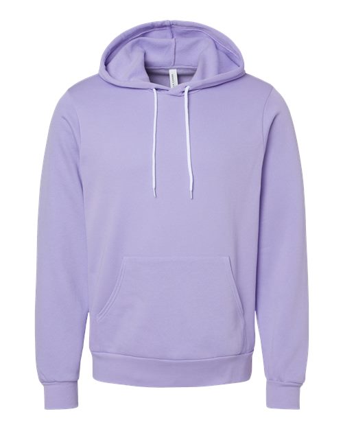 Bella+Canvas 3719 Unisex Sponge Fleece Pullover Hoodie - Dark Lavender - flat front
