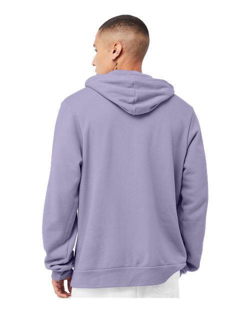 Bella+Canvas 3719 Unisex Sponge Fleece Pullover Hoodie - Dark Lavender - model back