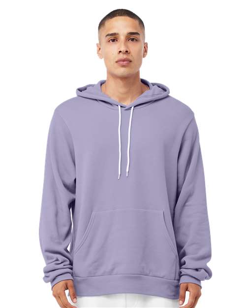 Bella+Canvas 3719 Unisex Sponge Fleece Pullover Hoodie - Dark Lavender - model front