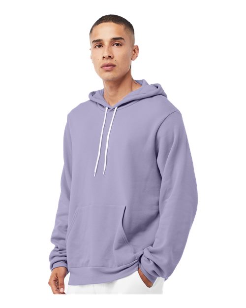 Bella+Canvas 3719 Unisex Sponge Fleece Pullover Hoodie - Dark Lavender - model side