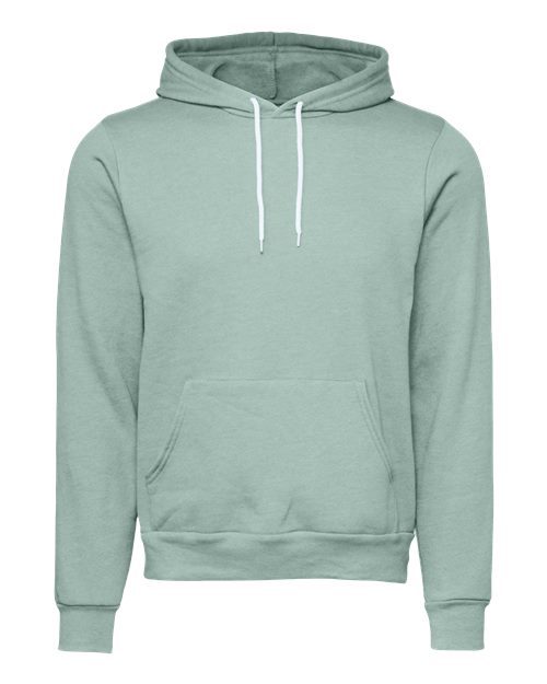 Bella+Canvas 3719 Unisex Sponge Fleece Pullover Hoodie - Dusty Blue - flat front