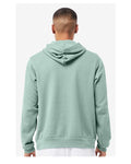 Bella+Canvas 3719 Unisex Sponge Fleece Pullover Hoodie - Dusty Blue - model back