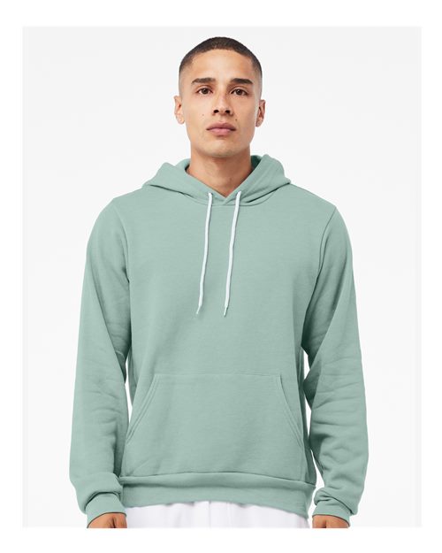 Bella+Canvas 3719 Unisex Sponge Fleece Pullover Hoodie - Dusty Blue - model front