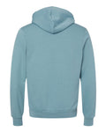 Bella+Canvas 3719 Unisex Sponge Fleece Pullover Hoodie - Heather Blue Lagoon - back