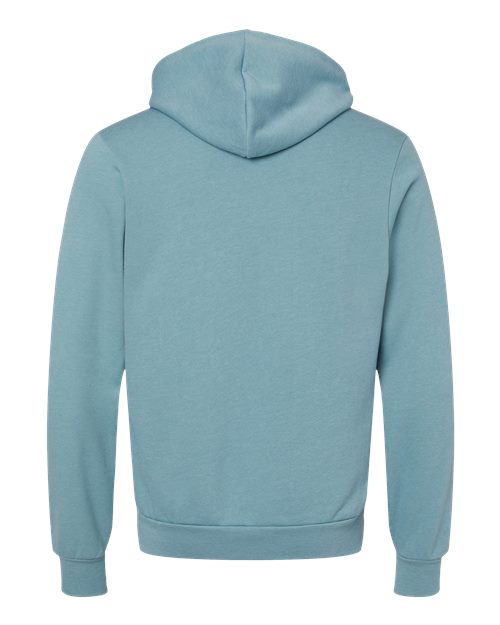 Bella+Canvas 3719 Unisex Sponge Fleece Pullover Hoodie - Heather Blue Lagoon - back