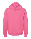 Bella+Canvas 3719 Unisex Sponge Fleece Pullover Hoodie - Heather Charity Pink - back
