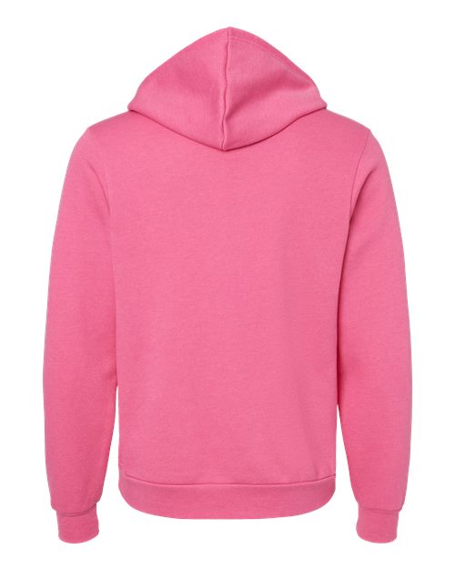 Bella+Canvas 3719 Unisex Sponge Fleece Pullover Hoodie - Heather Charity Pink - back