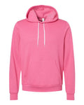 Bella+Canvas 3719 Unisex Sponge Fleece Pullover Hoodie - Heather Charity Pink - flat front