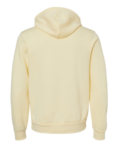 Bella+Canvas 3719 Unisex Sponge Fleece Pullover Hoodie - French Vanilla - back