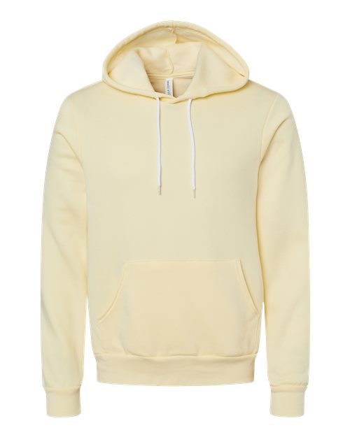 Bella+Canvas 3719 Unisex Sponge Fleece Pullover Hoodie - French Vanilla - flat front