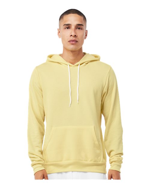Bella+Canvas 3719 Unisex Sponge Fleece Pullover Hoodie - French Vanilla - model front