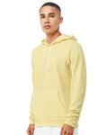 Bella+Canvas 3719 Unisex Sponge Fleece Pullover Hoodie - French Vanilla - model side