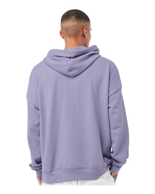 BELLA + CANVAS 3729 Unisex Sponge Fleece Drop Shoulder Hoodie Sweatshirt - Dark Lavender - model back