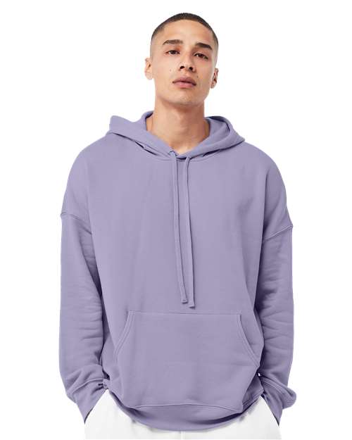 BELLA + CANVAS 3729 Unisex Sponge Fleece Drop Shoulder Hoodie Sweatshirt - Dark Lavender - model front
