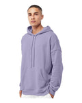BELLA + CANVAS 3729 Unisex Sponge Fleece Drop Shoulder Hoodie Sweatshirt - Dark Lavender - model side