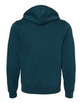 Bella + Canvas 3739 Sponge Fleece Full-Zip Hoodie Sweatshirt - Atlantic - back