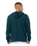 Bella + Canvas 3739 Sponge Fleece Full-Zip Hoodie Sweatshirt - Atlantic - model back