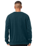 Bella + Canvas 3945 Sponge Fleece Drop Shoulder Crewneck Sweatshirt - Atlantic - model back