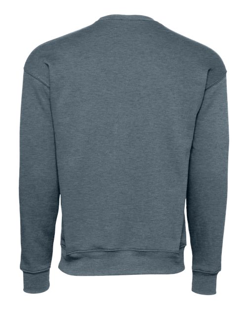 Bella + Canvas 3945 Sponge Fleece Drop Shoulder Crewneck Sweatshirt - Heather Slate - back