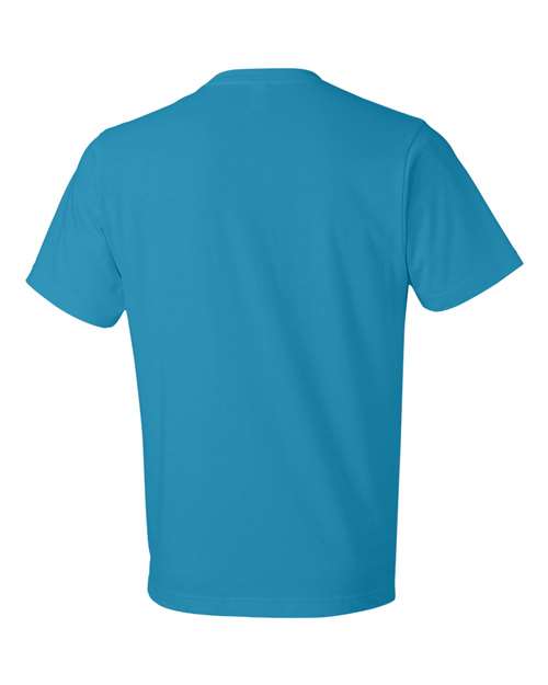 Gildan 980 Unisex Softstyle Lightweight T-Shirt - Caribbean Blue - back