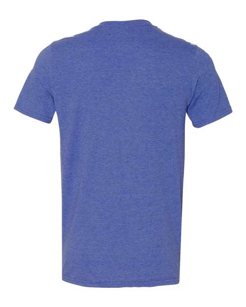 Gildan 980 Unisex Softstyle Lightweight T-Shirt - Heather Blue - back
