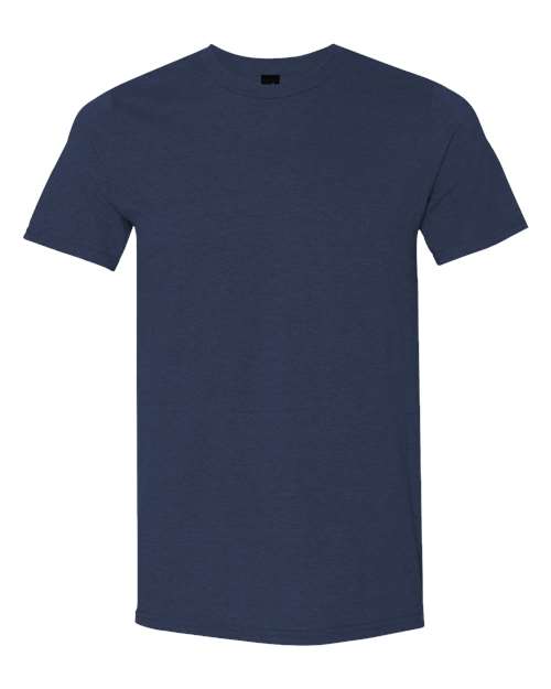 Gildan 980 Unisex Softstyle Lightweight T-Shirt - Heather Navy - front