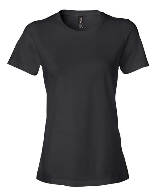 Gildan 880 Women's Softstyle Lightweight T-Shirt - Black - front