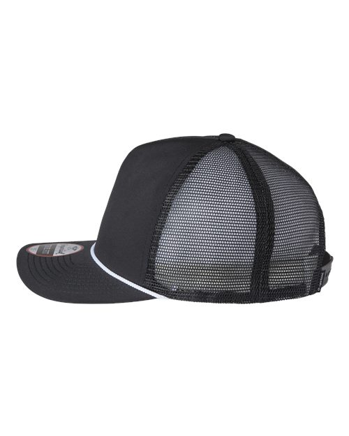 Imperial 5055 The Rabble Rouser Cap - Black/ Black/ White - side