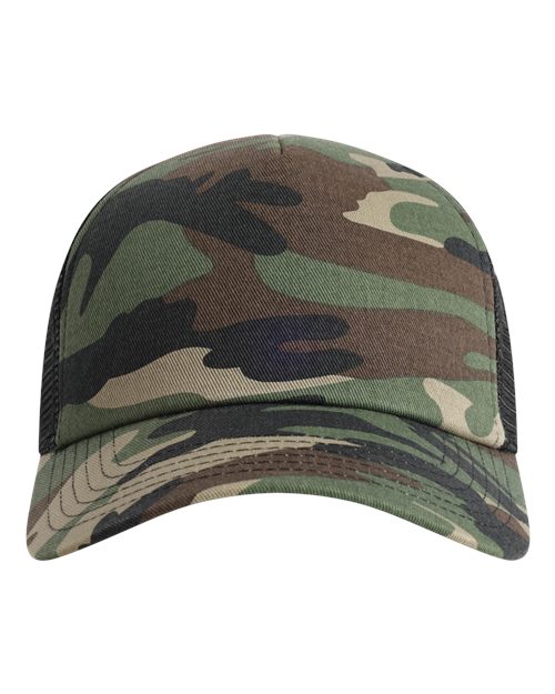 Imperial 1287 North Country Trucker Cap - Camo/ Black - front