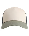 Imperial 1287 North Country Trucker Cap - Stone/ Moss/ Charcoal - front