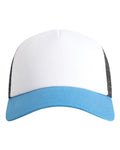 Imperial 1287 North Country Trucker Cap - White/ Nassau/ Charcoal - front