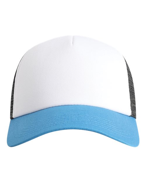 Imperial 1287 North Country Trucker Cap - White/ Nassau/ Charcoal - front