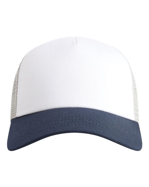 Imperial 1287 North Country Trucker Cap - White/ Navy/ Grey - front