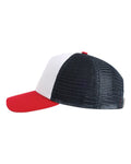 Imperial 1287 North Country Trucker Cap - White/ Red/ Dark Navy - side