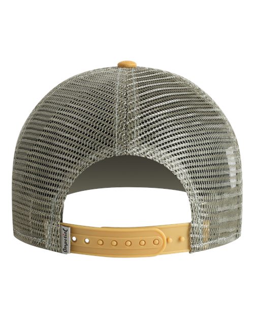 Imperial 1287 North Country Trucker Cap - White/ Wheat/ Elmwood - back